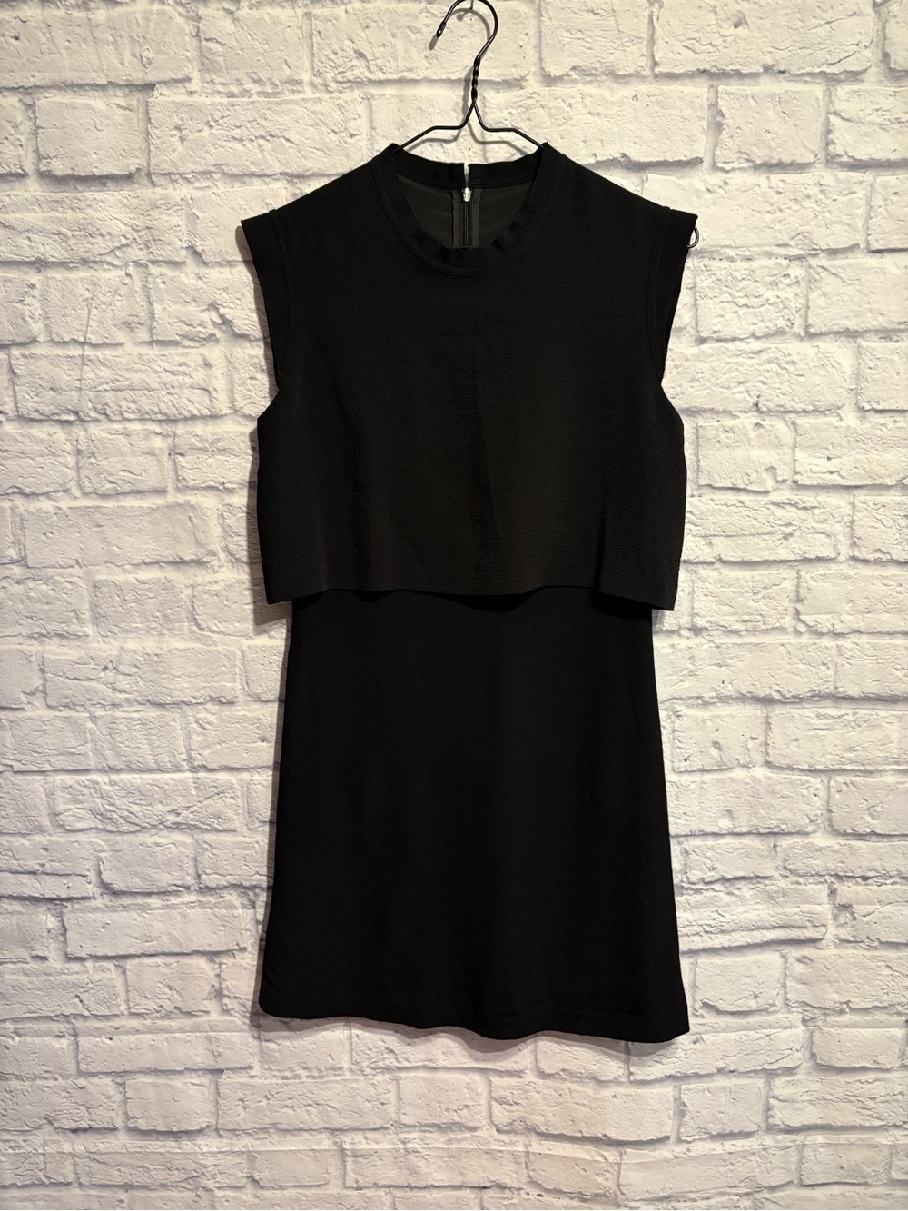 Sandro Paris Black Sleeveless Layered Mini Dress Size 1